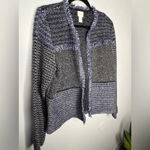 Chico’s Tweed Franklin Open Cardigan | Size 3 (XL) - Picture 1 of 7